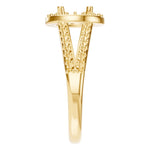 RI-2542 Yellow Gold Ring UNSET - Side View