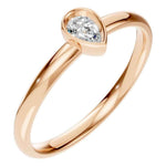 Pear Bezel Ring