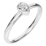 Pear Bezel Ring