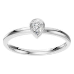Pear Bezel Ring