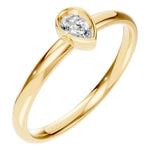 Pear Bezel Ring