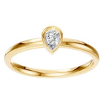 Pear Bezel Ring