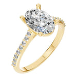 Oval Side Stone Ring