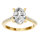 Oval Side Stone Ring