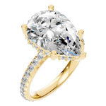 Pear Hidden Halo Ring