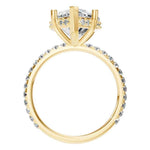 Pear Hidden Halo Ring