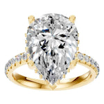 Pear Hidden Halo Ring