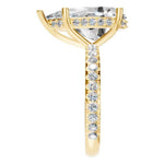 Pear Hidden Halo Ring