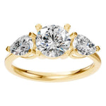 Round Hidden Halo Ring