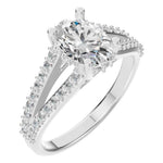 Oval Hidden Halo Ring