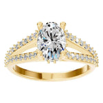 Oval Hidden Halo Ring