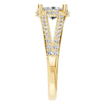 Oval Hidden Halo Ring