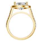 Pear Accented Halo Ring