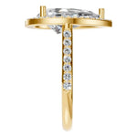 Pear Accented Halo Ring