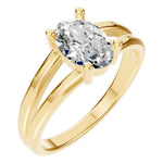 Split Shank Oval Ring