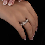 Round Channel Set Wedding Band-Dileti