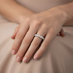 Round Prong Set Wedding Band-Dileti