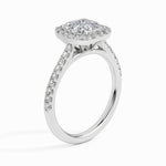 Sua Solitaire Halo Pave Asscher Ring-Dileti