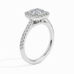 Sua Solitaire Halo Pave Asscher Ring-Dileti