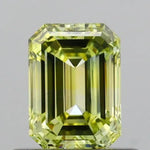 0.59ct Emerald Lab Grown Diamond (Colour Fancy Yellow, Clarity VS1, IGI Certified)