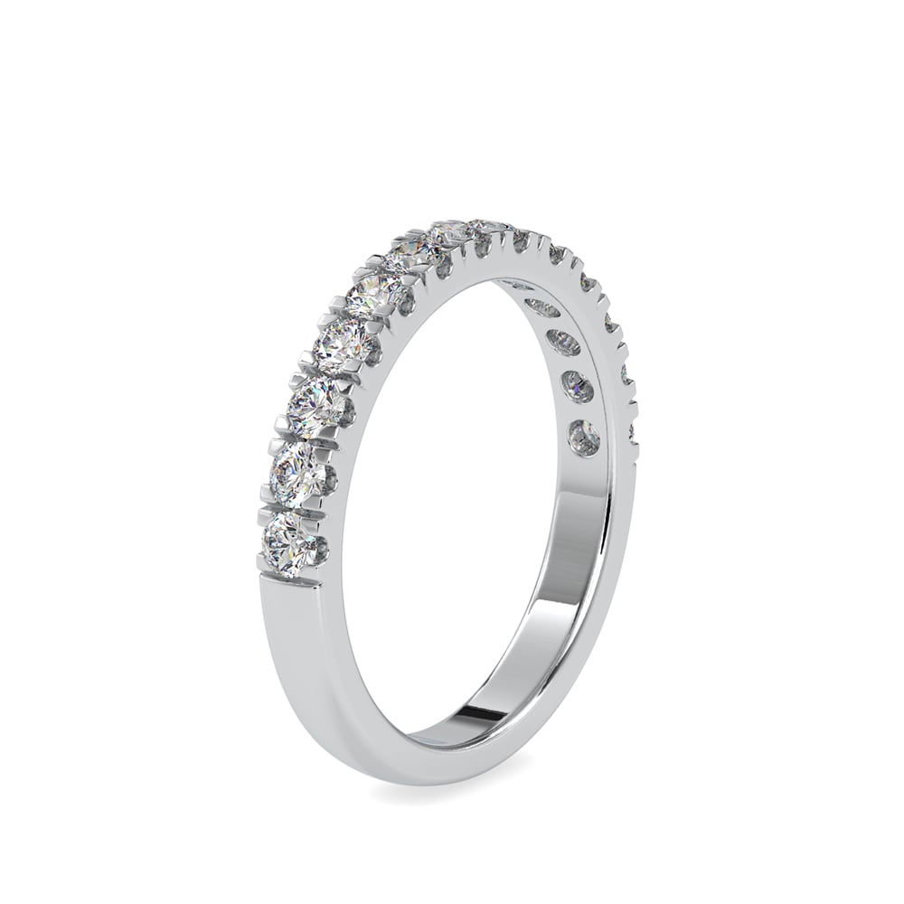 Round Eternal Sparkle Square Prong Ring