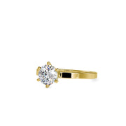 Ulla Classic Six-Prong Solitaire Ring-Dileti
