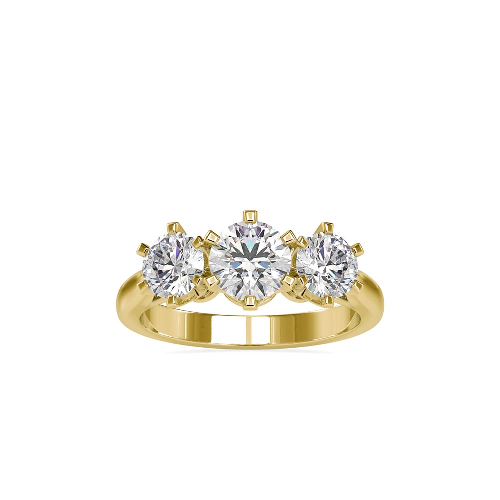 Stella Celestial Tri-Stone Ring