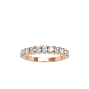 Round Prong Set Wedding Band-Dileti