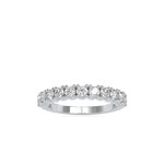 Round Prong Set Wedding Band-Dileti