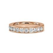 Round Channel Set Wedding Band-Dileti