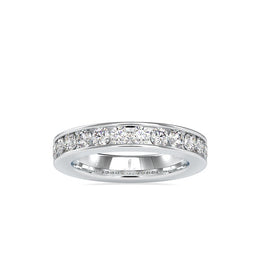 Round Channel Set Wedding Band-Dileti