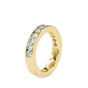 Round Channel Set Wedding Band-Dileti