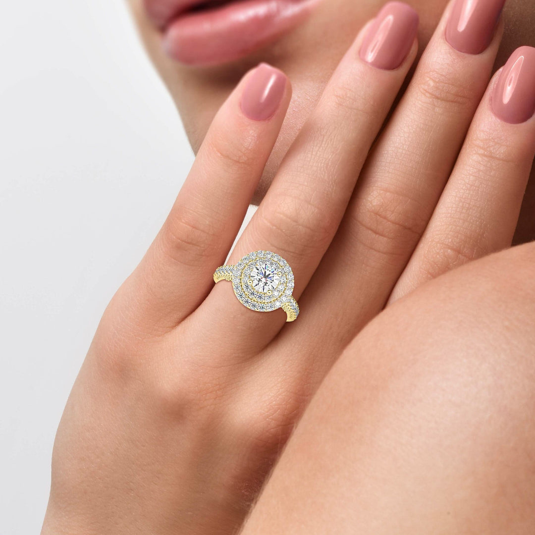 Fleur Round Diamond Basket Ring