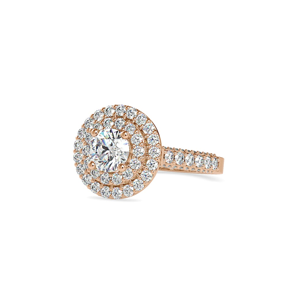 Fleur Round Diamond Basket Ring