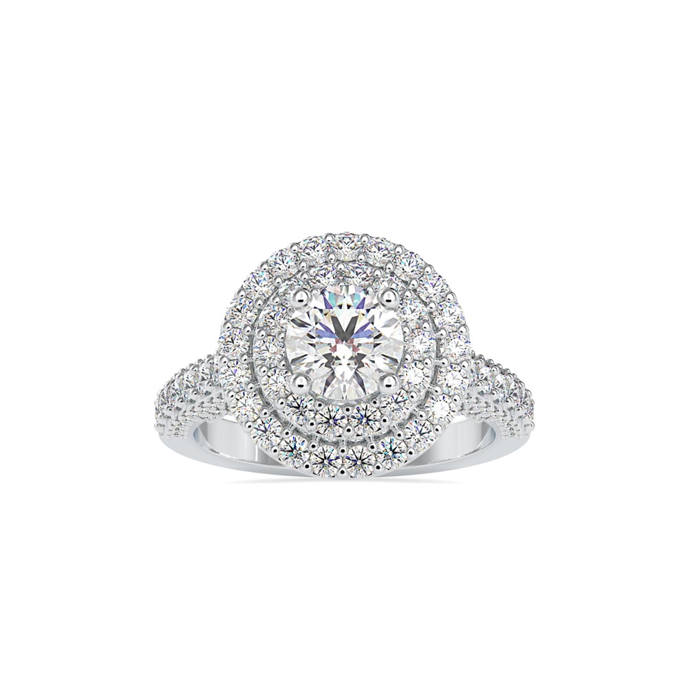 Fleur Round Diamond Basket Ring