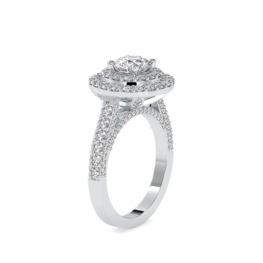 Fleur Round Diamond Basket Ring