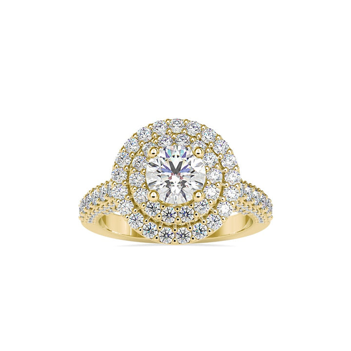 Fleur Round Diamond Basket Ring