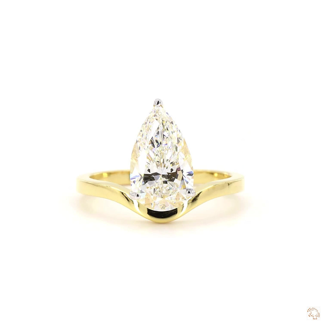 Pear Solitaire Lab Grown Diamond Ring