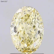 1.05ct Oval Lab Grown Diamond (Colour Fancy Yellow, Clarity VVS2, IGI Certified)