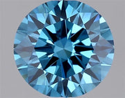1.22ct Round Lab Grown Diamond (Colour Fancy Vivid Blue, Clarity VVS1, Cut ID, IGI Certified)