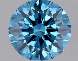 1.22ct Round Lab Grown Diamond (Colour Fancy Vivid Blue, Clarity VVS1, Cut ID, IGI Certified)