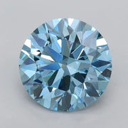 1.44ct Round Lab Grown Diamond (Colour Fancy Vivid Blue, Clarity VVS1, Cut ID, IGI Certified)