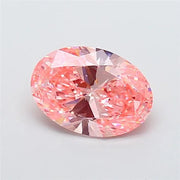 1.57ct Oval Lab Grown Diamond (Colour Fancy Vivid Pink, Clarity VS1, IGI Certified)