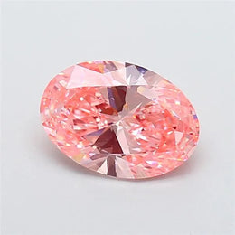 1.57ct Oval Lab Grown Diamond (Colour Fancy Vivid Pink, Clarity VS1, IGI Certified)