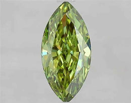 1.73ct Marquise Lab Grown Diamond (Colour Fancy Vivid Green, Clarity VVS2, IGI Certified)