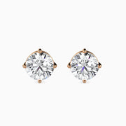 Federica Solitaire Round Earrings-Dileti