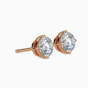 Federica Solitaire Round Earrings-Dileti