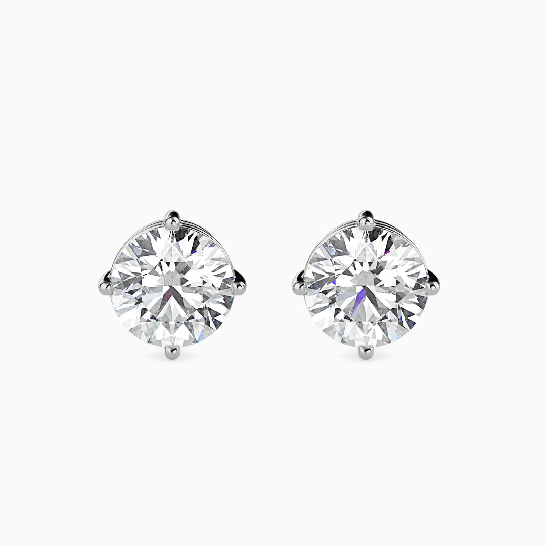 Federica Solitaire Round Earrings