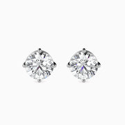 Federica Solitaire Round Earrings-Dileti