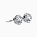 Federica Solitaire Round Earrings-Dileti